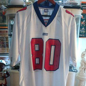 NFL New York Giants # 80 Shockey Reebok Jersey (L)